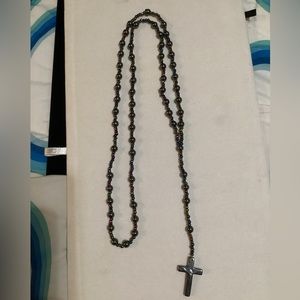 Handmade Hematite‎ Gemstone Rosary/Necklace #178
